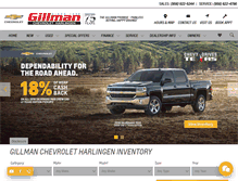 Tablet Screenshot of gillman-chevroletharlingen.com